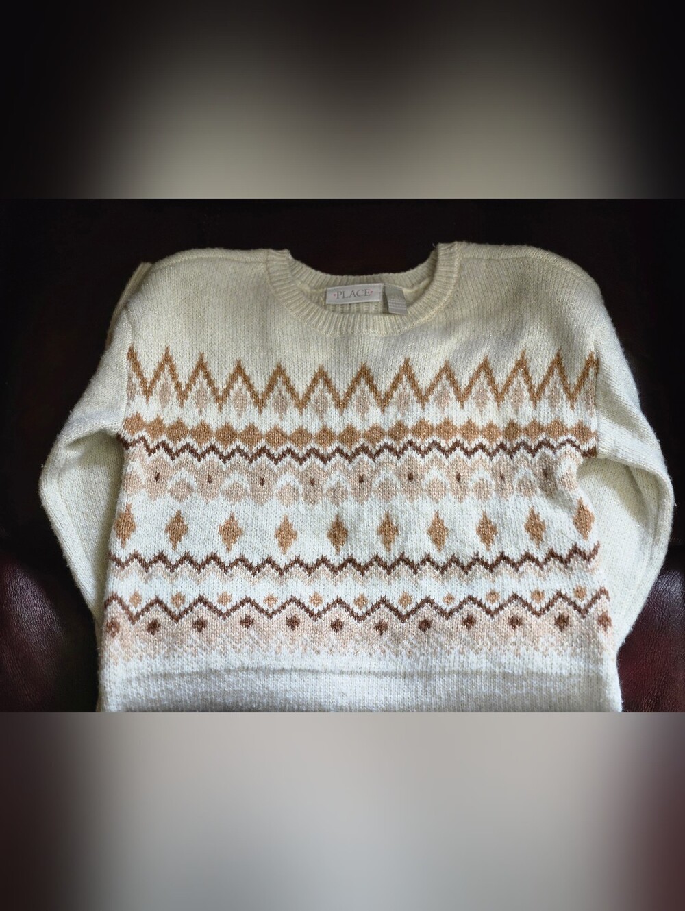 Girls Childrens Place Mommy And Me Fairisle Sweater Dress Size 14 - Picture 3 of 6